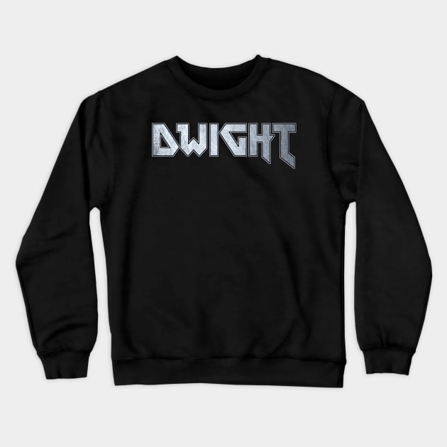 Heavy metal Dwight Crewneck Sweatshirt by KubikoBakhar